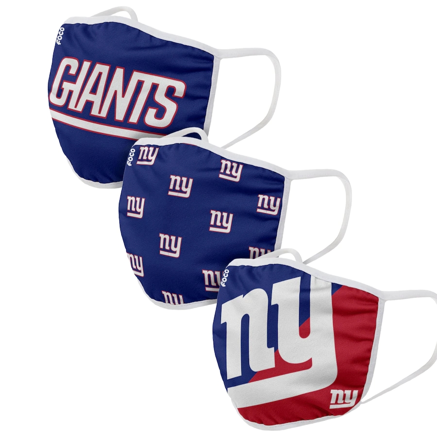 New York Giants Adult Face Covering 3-PackDust mask with filter->philadelphia eagles->NFL Jersey